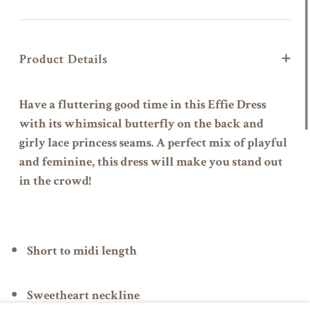 NWT Joyfolie Effie Dress Sz 7 with Butterfly Back - Picture 13 of 13